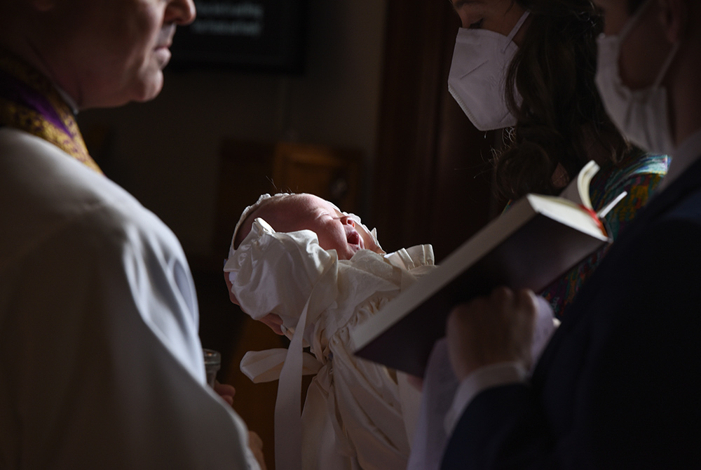 Beatrice Anne Borman is seen during her baptism April 18, 2020, at St. James Church in Falls Church, Virginia. (CNS/Zoey Maraist, Arlington Catholic Herald) Beatrice Anne Borman is seen during her baptism April 18, 2020, at St. James Church in Falls Church, Virginia. (CNS/Zoey Maraist, Arlington Catholic Herald)
